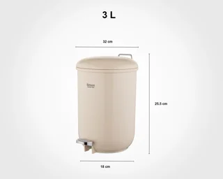 سطل گرد 3 لیتری حمام برند لیمون